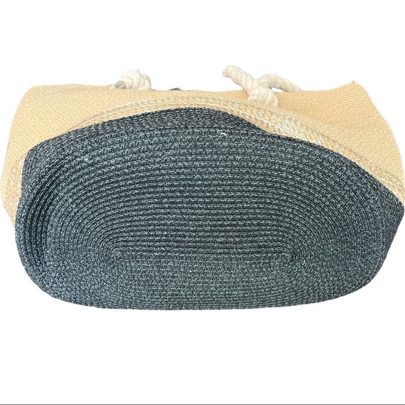 Straw Tote Beach Summer Bag with Rope Handles - Picture 4 of 9